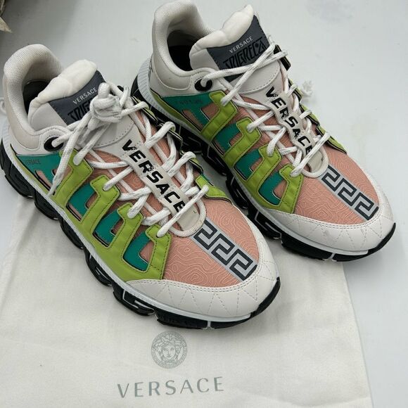 Men’s Versace Trigreca color block sneakers size 41 made in Italy - Picture 1 of 14